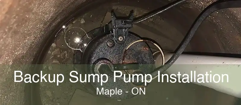 Backup Sump Pump Installation Maple - ON