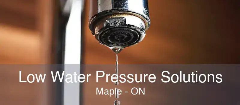 Low Water Pressure Solutions Maple - ON